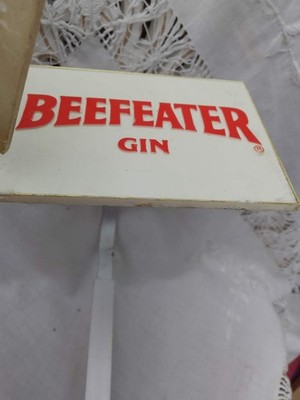 Vintage Beefeater Gin Bar Flasche Optik Halter Regal Klemme Werbung