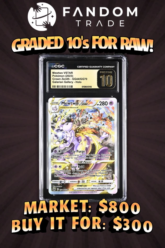 🚨CGC 10 MEWTWO VSTAR FOR RAW PRICE?!🚨