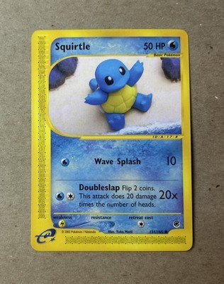 2002 Pokemon Expedition Squirtle Card 131/165