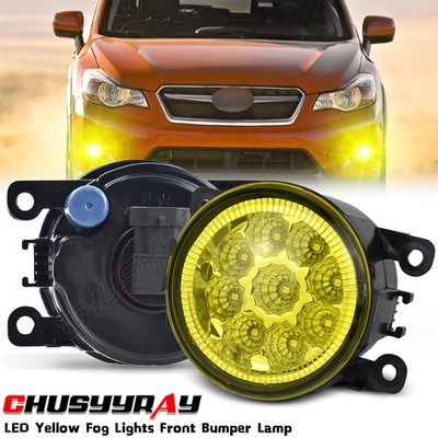 Front LED Yellow Fog Lights Bumper Lamp Fit Subaru WRX / STI 2015
