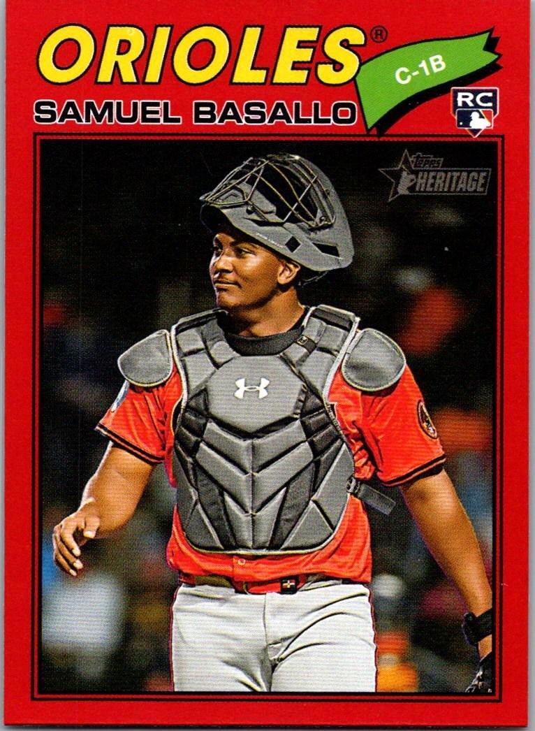 2026 Topps Heritage Samuel Basallo - Red Border - RC Baltimore Orioles #175