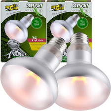 Reptile Heat Bulb Lamp, 2-Pack 75W Daylight Basking Spot, Bearded Dragon/Turtle/