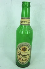 12oz Rainier OLD STOCK ALE BEER Bottle San Francisco IRTP 1940s Brewing