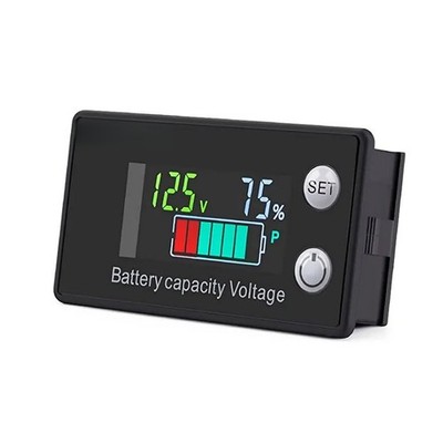 1PCS LCD Display DC Battery Monitor Meter 12v 24v 36v 48v 60v 72v For Car RV