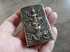 Vintage Siam Thailand Silver Lighter Elephant Dancer Goddess w/ Zippo Insert — photo 2