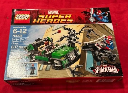 2013 Lego Marvel Spider-Man Spider-Cycle Chase Venom Fury 76004 Set MIB Sealed