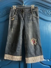 Voom By Joy Han Embroidered Jeans - Ankle Length Low-riders Y2K