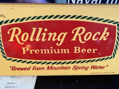 Rolling Rock Premium Beer Lighted Sign Brewed From Mountain Spring Water