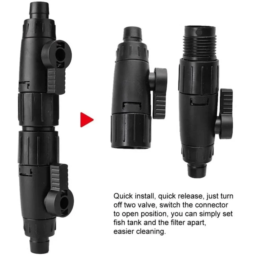 Aquarium Fish Tank Hose Pipe 12-16mm Quick Release Connector Water Flow Control