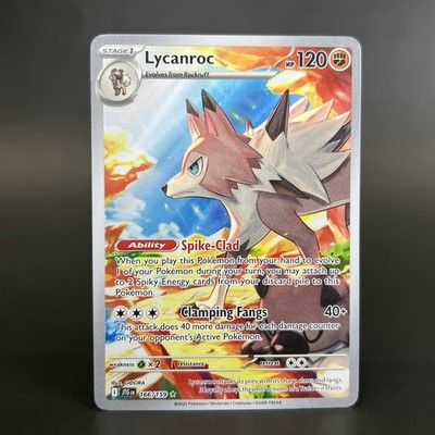 Pokémon TCG Lycanroc Illustration Rare Journey Together 166/159 NM
