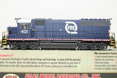 Atlas Master HO Scale FEC Florida East Coast GP40 Low Diesel Locomotive #401 DCC