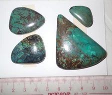 Turquoise Stone Flat Free Form Cabochon 185 Carat 4 pieces 37 gram Lot B