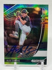 2020 Panini Prizm Draft Picks Baseball SIGNED RC Alex Santos PDP72 Green