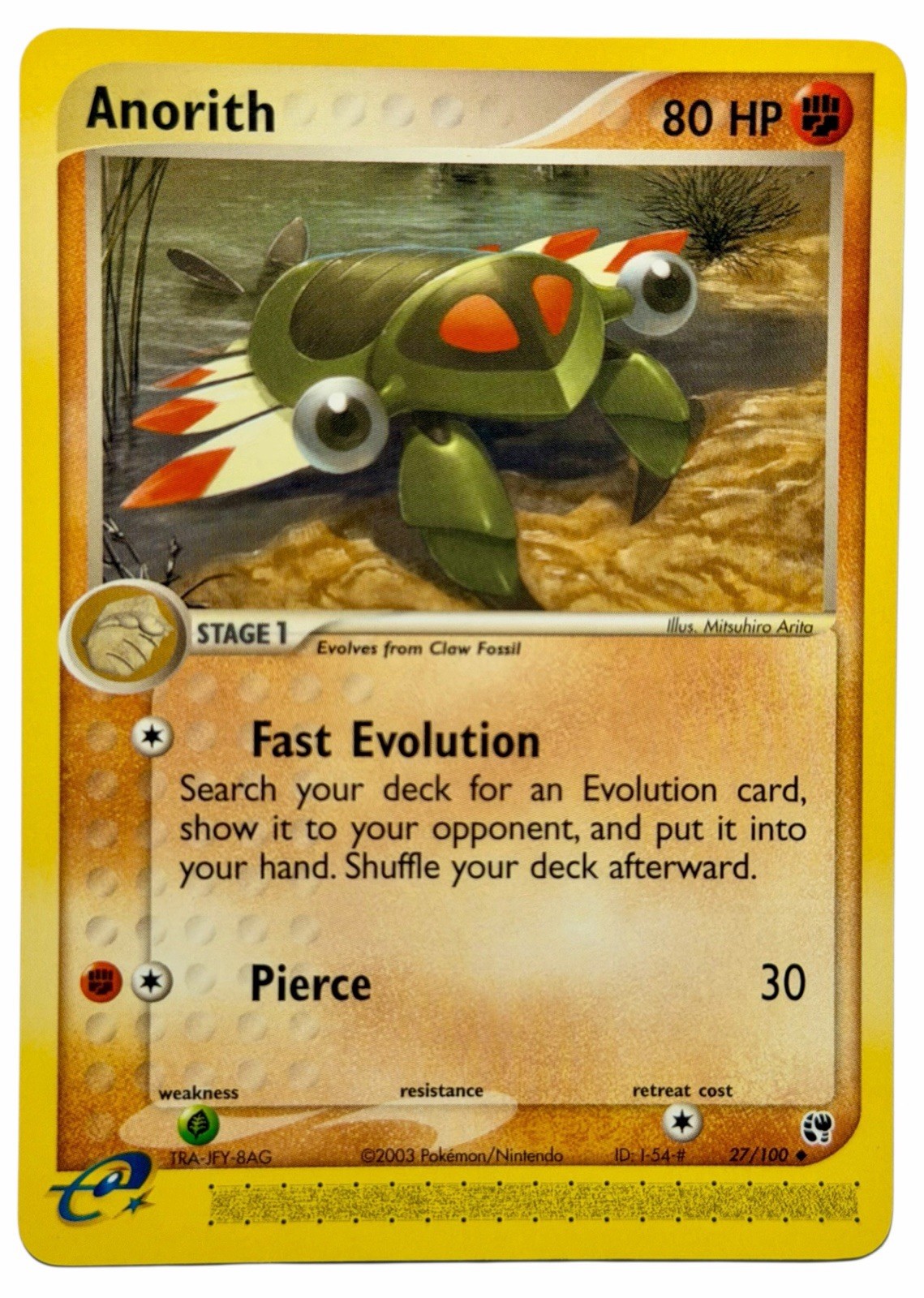 Anorith - 27/100 EX Sandstorm 2003 - E Reader - Pokémon TCG - NM