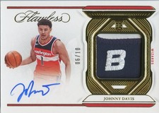 Johnny Davis 2022-23 Flawless Auto Autograph Game Worn LOGO Patch Wizards 6/10