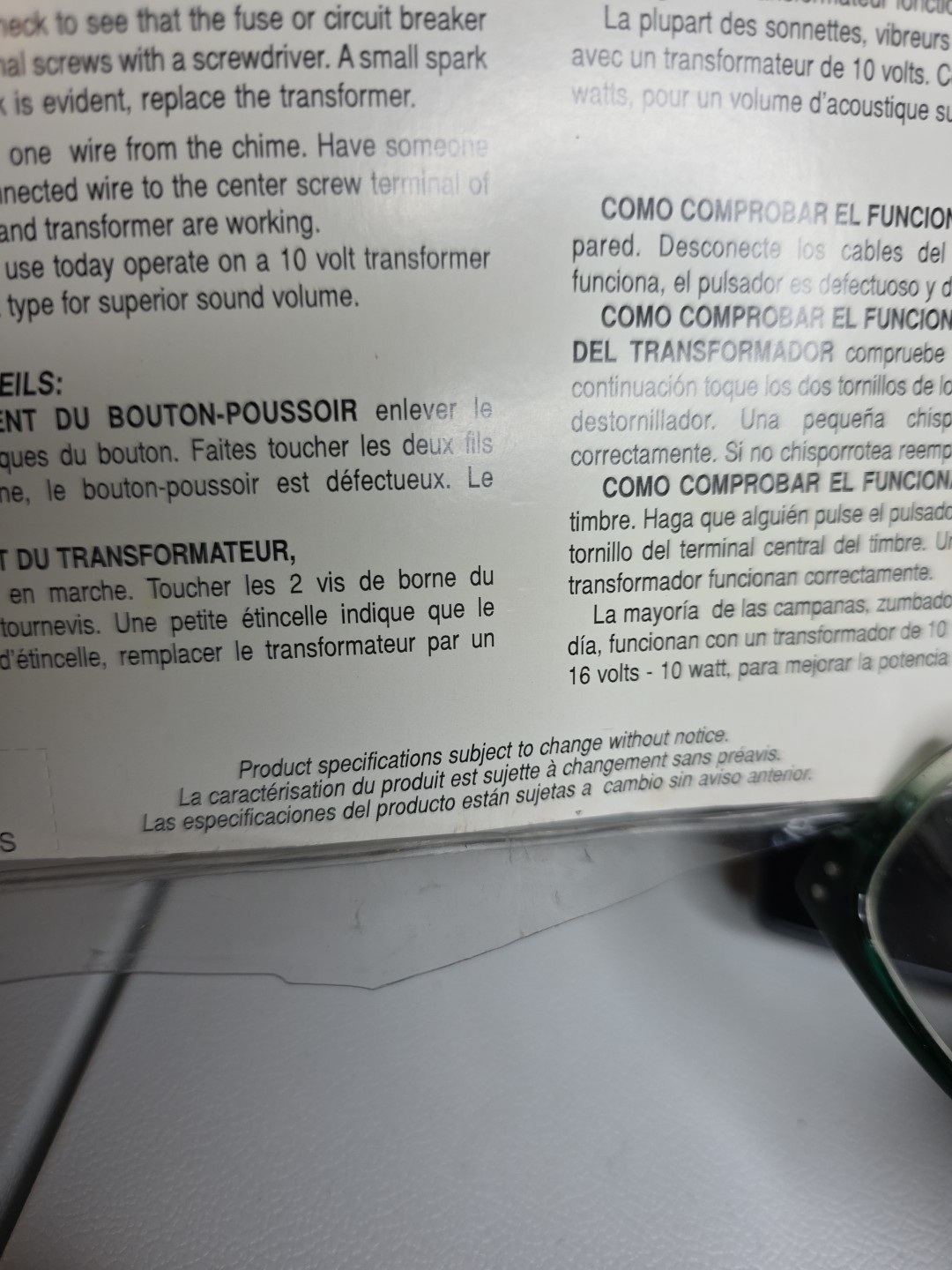 Heath Zenith Wired Solid Wood Door Chime, 2 Note Front Door, 1 Note Back Door