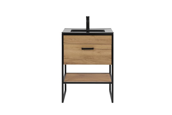 BadmöBel Set 60Cm Waschbecken Mit Unterschrank Waschtisch Loft Stil Badezimmer-image