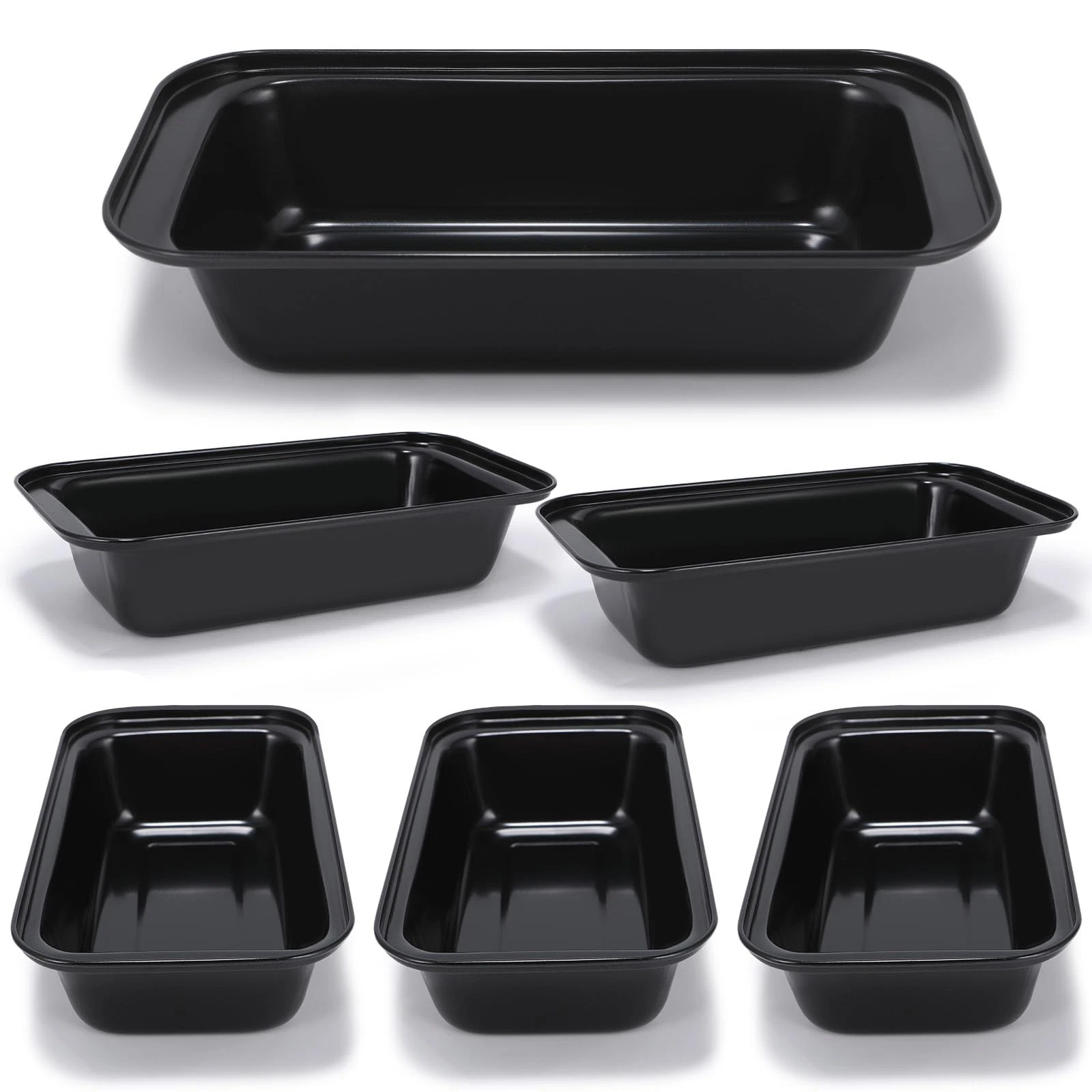 6 Pack Bread Pan Set, Non-Stick 8×4 Loaf Pans for Baking Homemade Bread, Sour...