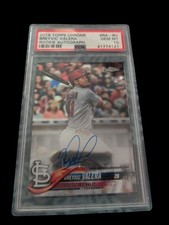 2018 Topps Chrome Rookie Auto Breyvic Valera #RA-BV Auto RC PSA 10