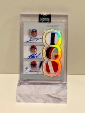 Elly De La Cruz, Jr Caminero, Jordan Lawlar 2024 TOPPS Dynasty Triple Auto 5/5