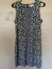 Michael Kors Black And Green Floral Butterfly Dress Size M