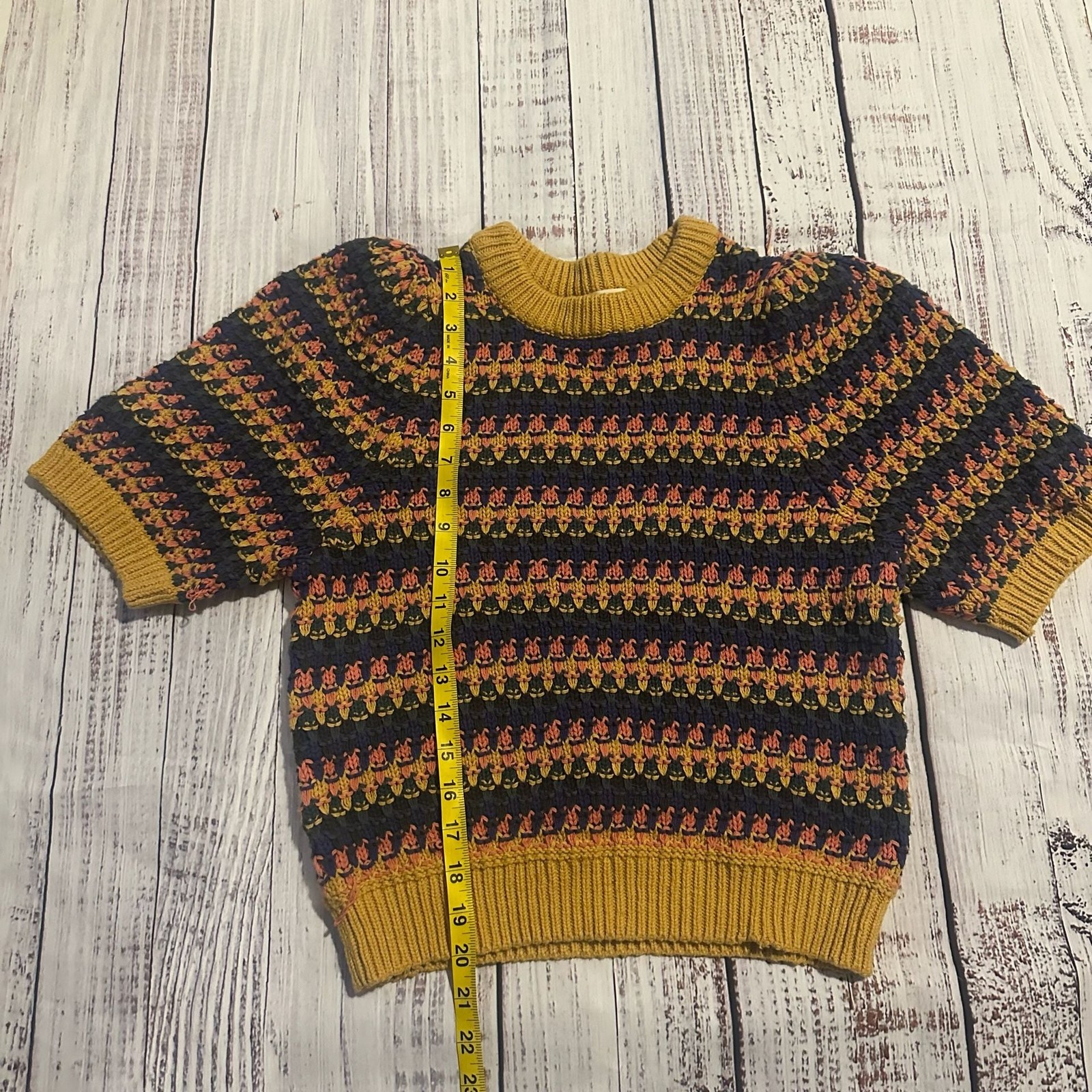 Universal Thread Multi-Striped Textured Short Sle… - image 2