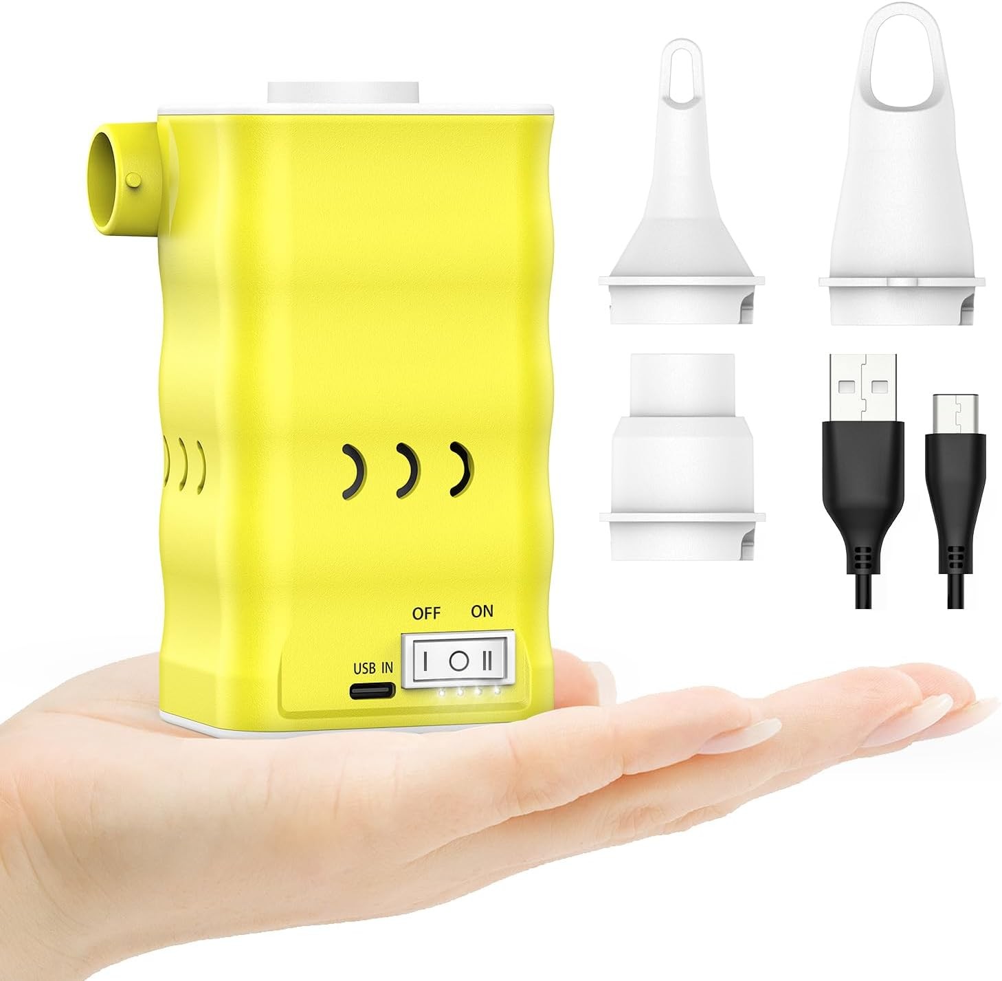 Dr.meter Air Mattress Pump: Rechargeable 6000mAh Portable Ba