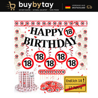 18. Geburtstag Deko Junge MäDchen Banner Konfetti Luftballons Luftschlangen
