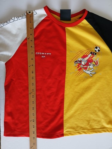 Looney Tunes Shirt Womens Medium Germany Soccer Raglan Colorblock Lola Bunny - Picture 4 of 11