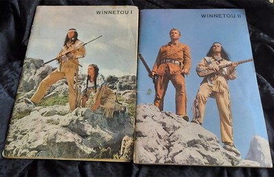 Winnetou 1 + 2 2x Eikon Sammelalben bebildert Karl May 2,-DM Constantin Film