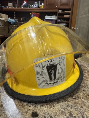 Cairns Fire Helmet with Leather Front Piece Firefighter N660C METRO CITY OF TROY