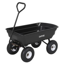 Heavy Duty Garden Cart Wagon 600  lbs Utility Dump Wagon Pneumatic Wheels