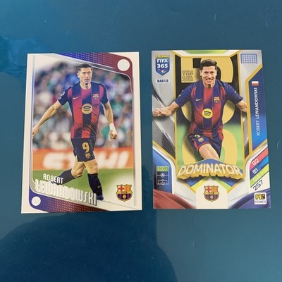 Robert Lewandowski a lot of two different soccer cards