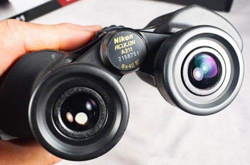 New Open Box Nikon A211 8X32 Binoculars, Case, Caps, in Original Box - Picture 5 of 6