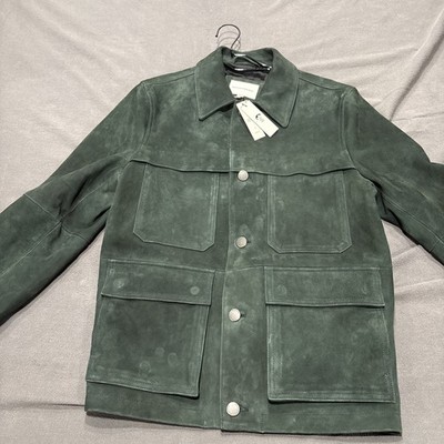 Banana Republic - Suede Field Jacket, Forest Green, Men's Size S, Brand New