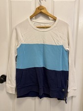 Lilly Pulitzer Luxletic Beach Comber Low Tide Blue Color Block Sweatshirt Small