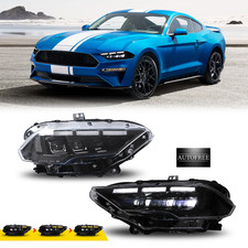 Led Headlights With Drl Sequential Turn Signal For 2018-2023 Ford Mustang New