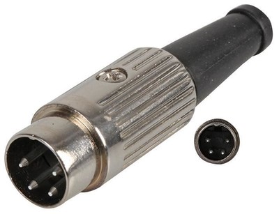 DELTRON ENCLOSURES - 4 Pin Nickel Standard DIN Plug