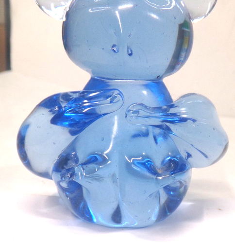 Vintage Light Blue Glass KOALA BEAR Paperweight 3.25" Sculpture Figurine - Picture 4 of 10