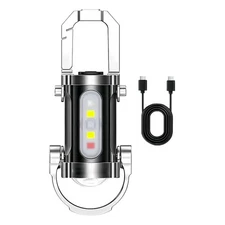 LED Flashlight Keychain Portable Rechargeable Super Bright Mini Flashlight