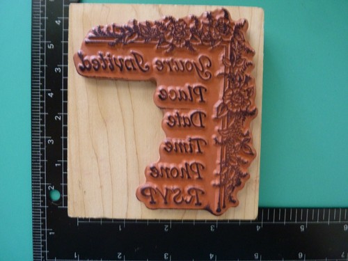 You're Invited Invitation Words, Large Vintage PSX Rubber Stamp K-187 - Picture 2 of 2