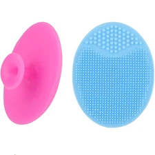 Face Scrubber: Soft Silicone Facial Pad, Exfoliator, Massage Brush (2 Pack)