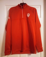 Indiana Hoosiers Men's Champion 1/4 Zip Pullover Fleece Sweatshirt size S - NEW