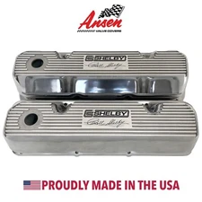 Ford 351 Cleveland Valve Covers Polished - Carroll Shelby Signature - Ansen USA