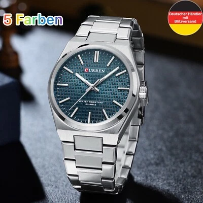 Curren 8439 Modische Herren Quarzuhr Fashion mit Gliederarmband Elegant Männer - Bild 1 von 4