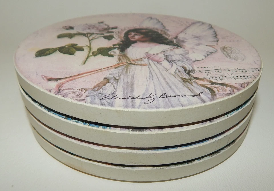 Coasterstone Coasters - Assorted Angels in Gardens - Artist Signed - Image 4 of 4