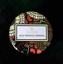 Voluspa Mini Red Scented Goji Tarocco Orange Decorative Tin Candle