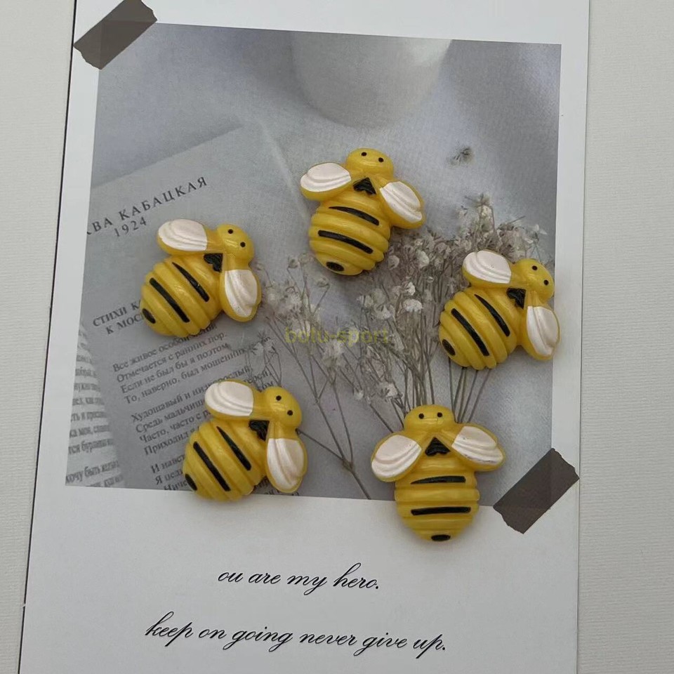 NEW 10/30/50pcs Cute 3D Mini Yellow Bees Fridge Home Office