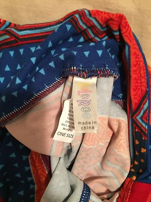 Legging LuLaRoe Taille Unique Motif Licorne - Orange, Bleu, Cœurs, Triangles, Rayures, Neuf Avec étiquette