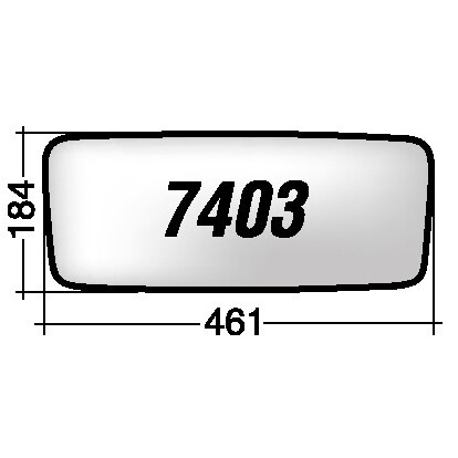 Vetro Specchio Termico Renault Magnum 465x190mm - Sinistro/Destro OEM